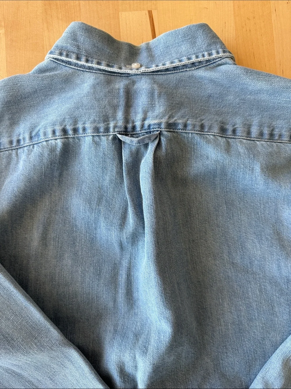 J. Crew Light Blue Denim Button-Down Shirt